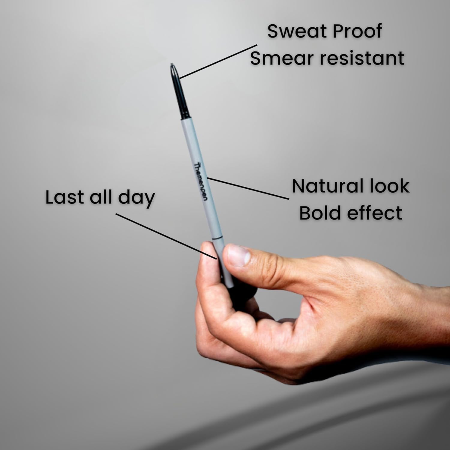 The Men Pen Anti Smudge mustache and sideburn enhancer close up