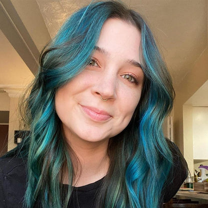 Overtone extreme teal non damaging color depositing hair treatment bottle