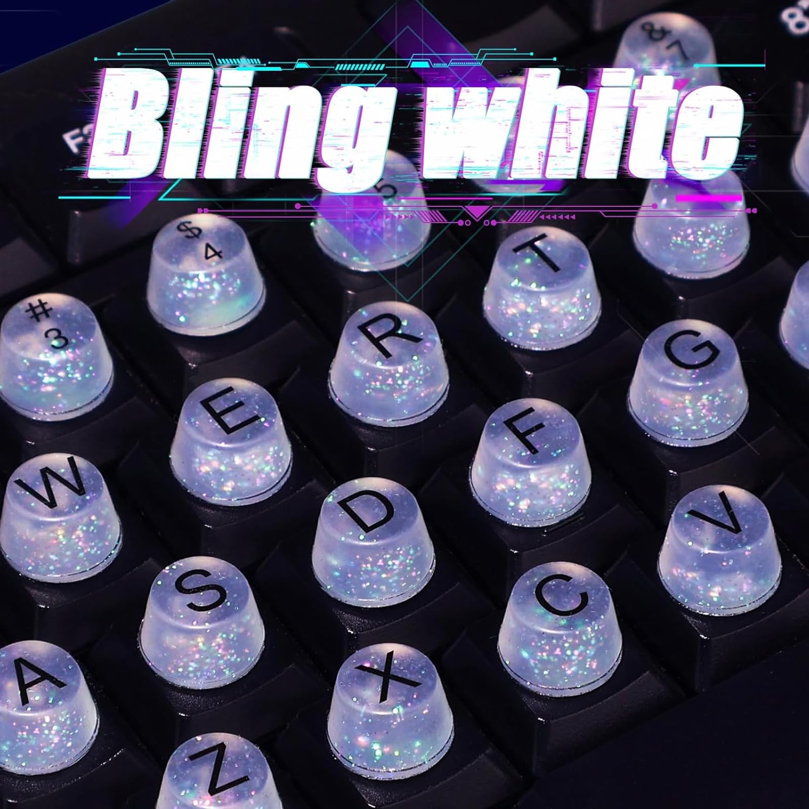 Clear silicone keyboard bubbles for nail protection