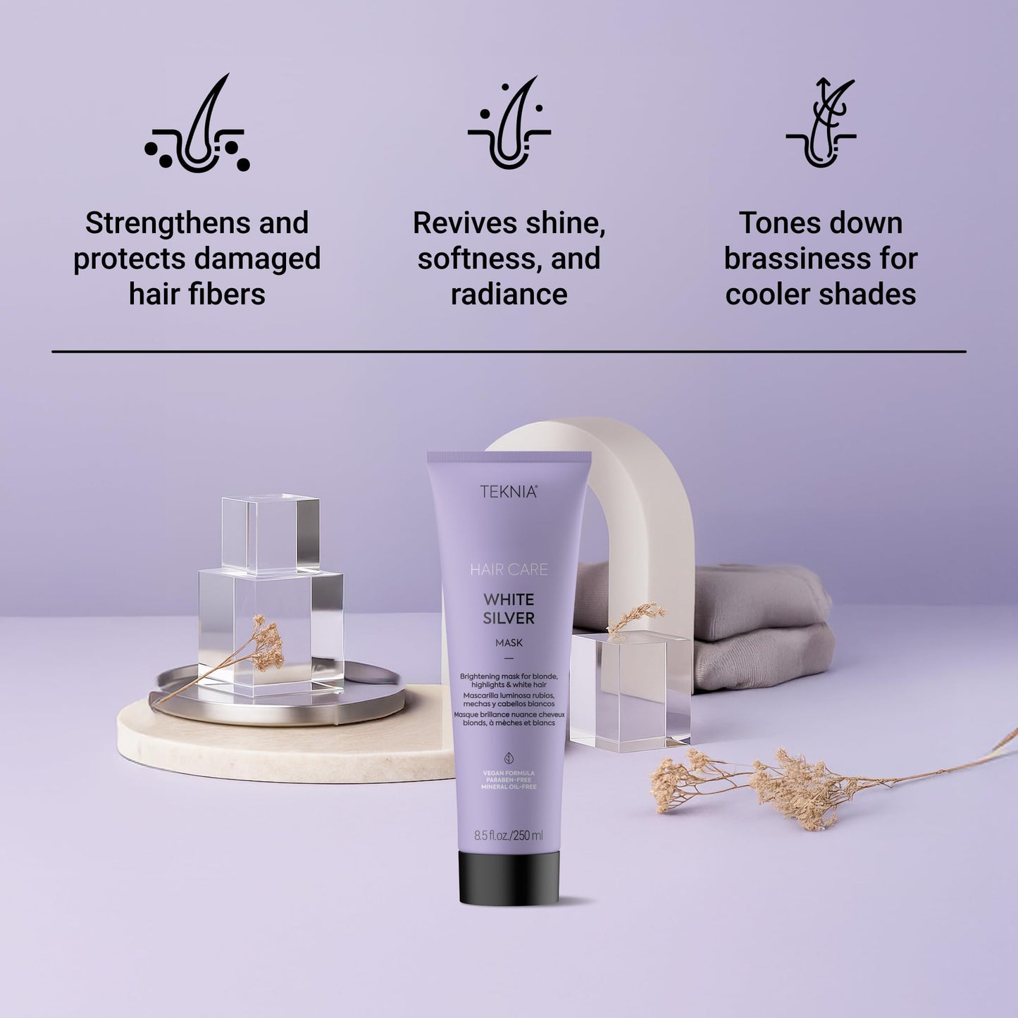 Lakme White Silver deep conditioning treatment back label and directions