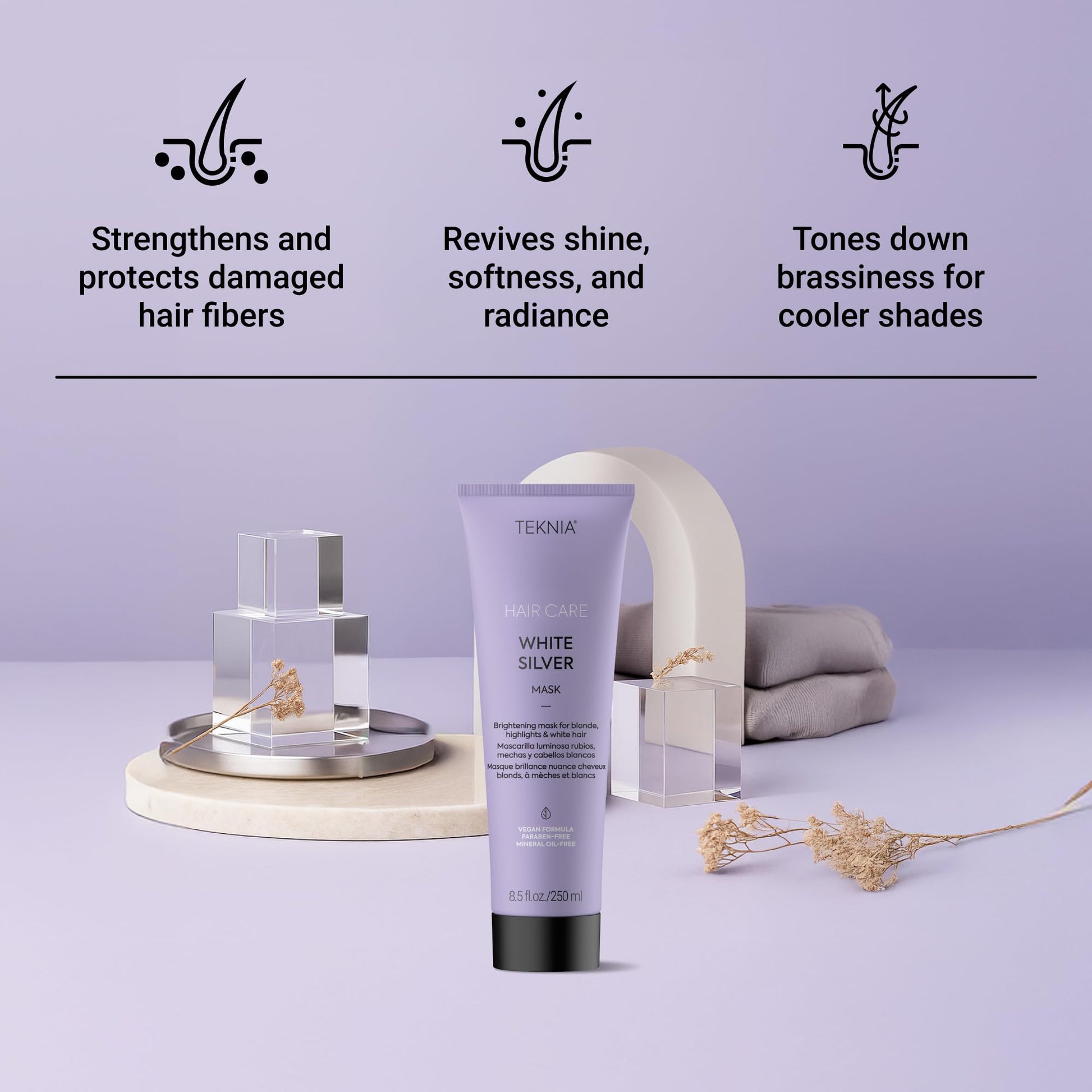 Lakme White Silver deep conditioning treatment back label and directions