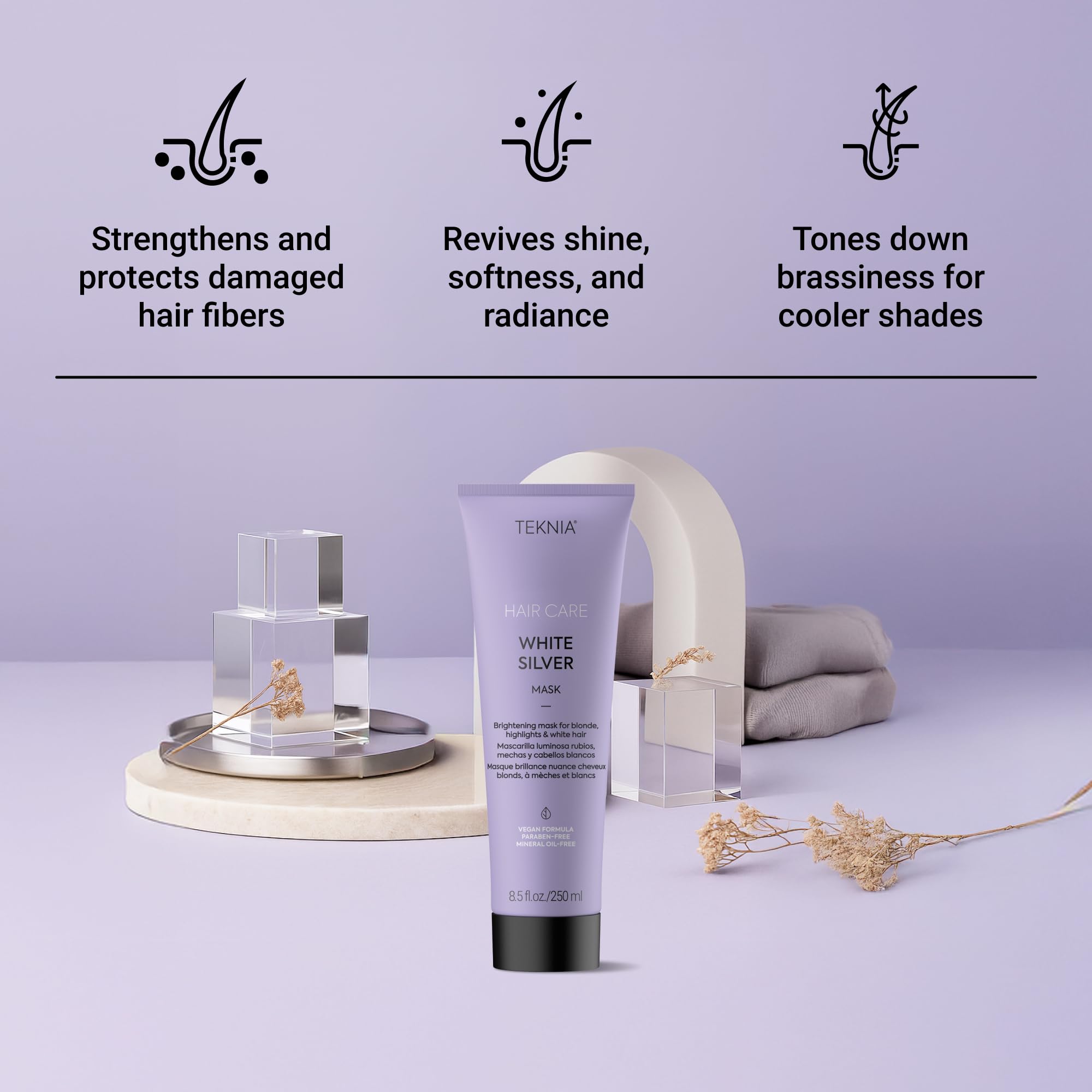 Lakme White Silver deep conditioning treatment back label and directions