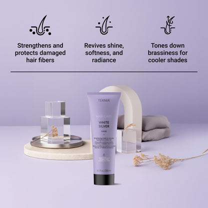 Lakme White Silver deep conditioning treatment back label and directions