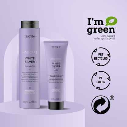 Anti brassiness violet pigmented hair treatment container close up