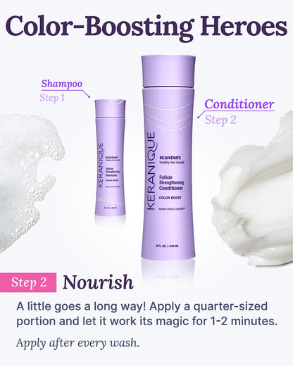 Keranique UV protection paraben free hair conditioner for dry process damaged hair.
