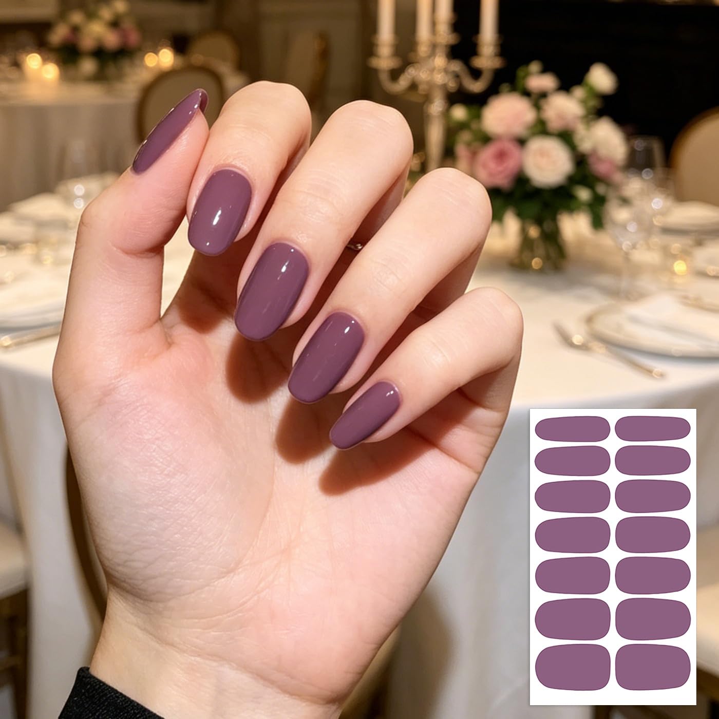 Wokoto manicure nail strips with moon shape file
