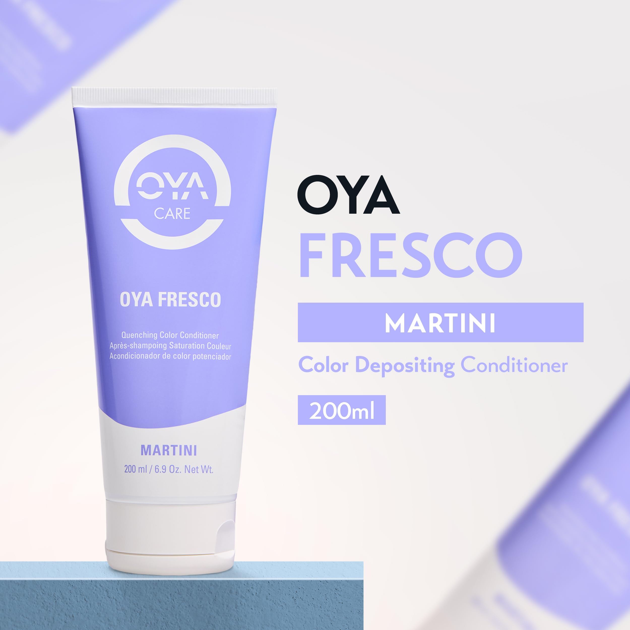 OYA Fresco color depositing conditioner Martini shade 200ml packaging back details