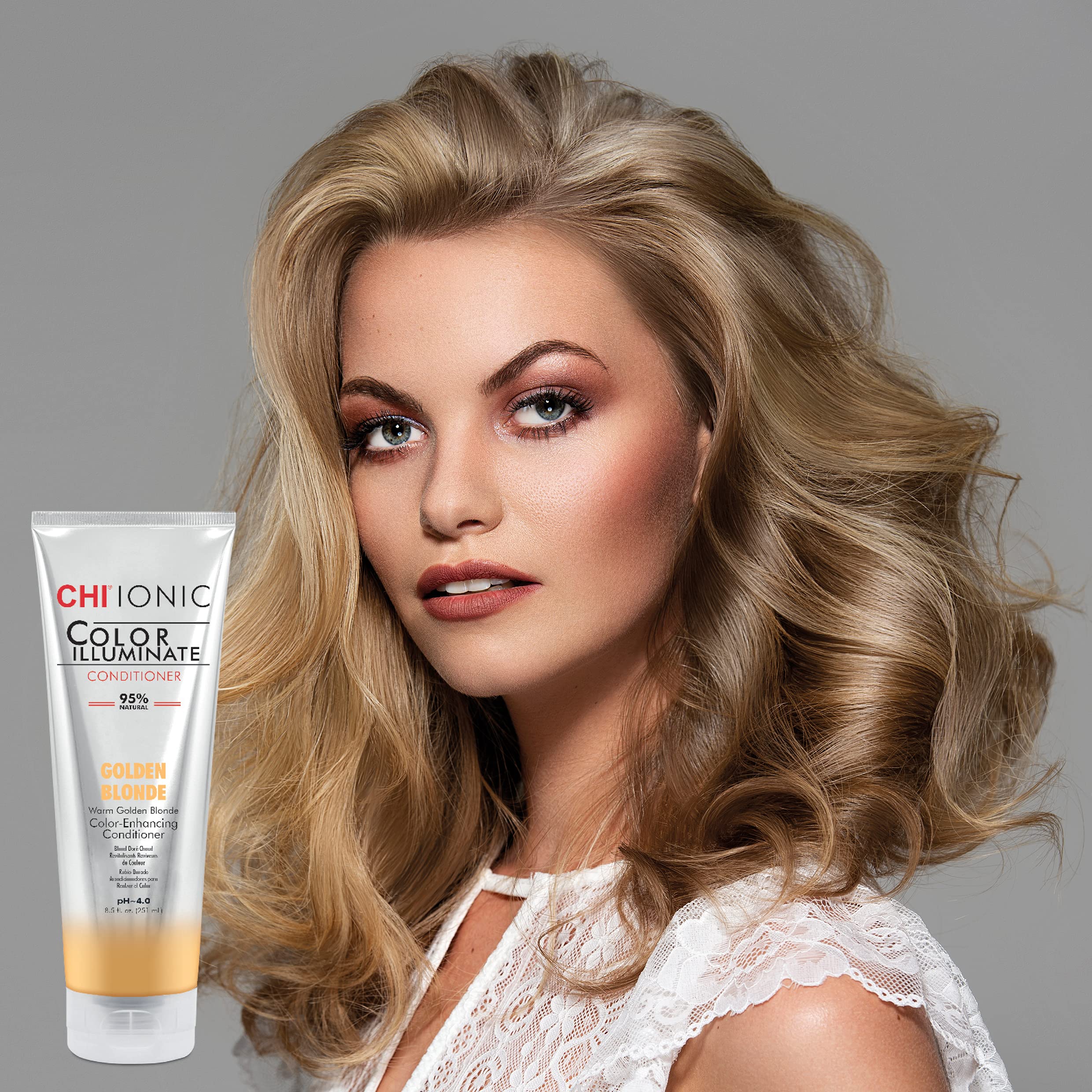 Sulfate and paraben free blonde hair care product by CHI with Silk Amino Complex formulation