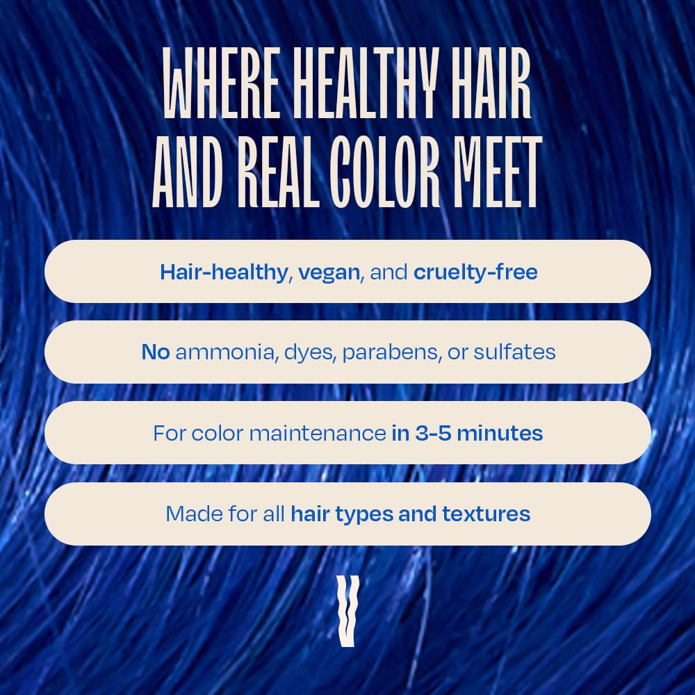 Overtone damage free temporary hair color container with coconut oil benefit description
