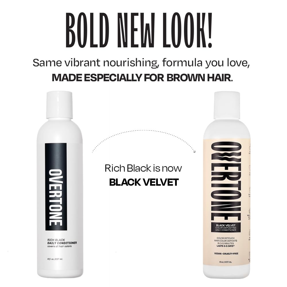 Overtone temporary coloring conditioner rich cream texture infused with nourishing shea butter and coconut oil.