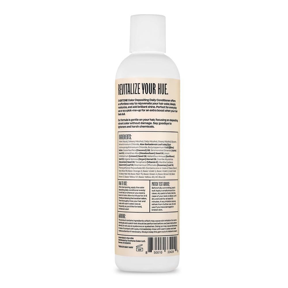 Overtone Black Velvet deep black shade hair care product suitable for all hair types and textures.
