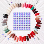 Numbered sticker sheets included with Seonggong nail color swatch set