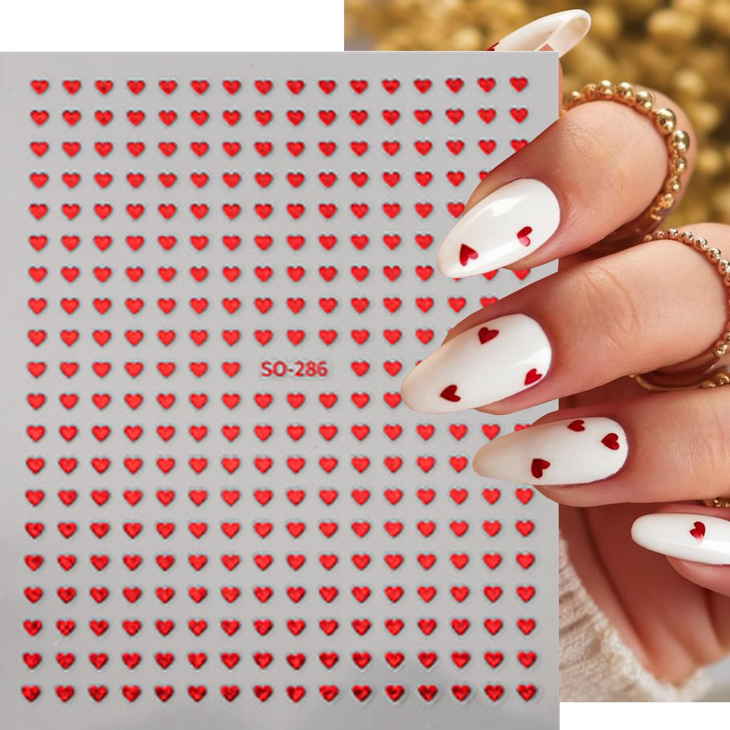 Close up of Wouputy romantic nail decoration accessories