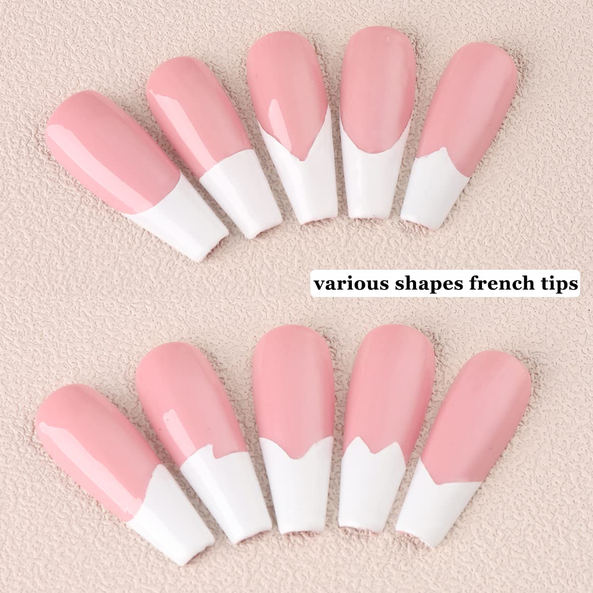 Six sheets of Fcozpjk French tip guides for home manicure