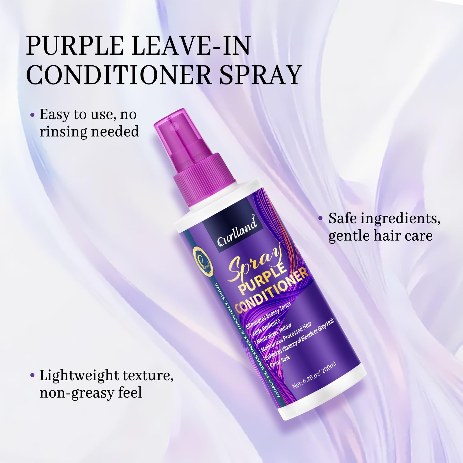 Juuce Nordic Blond purple toner spray showing product nozzle and packaging