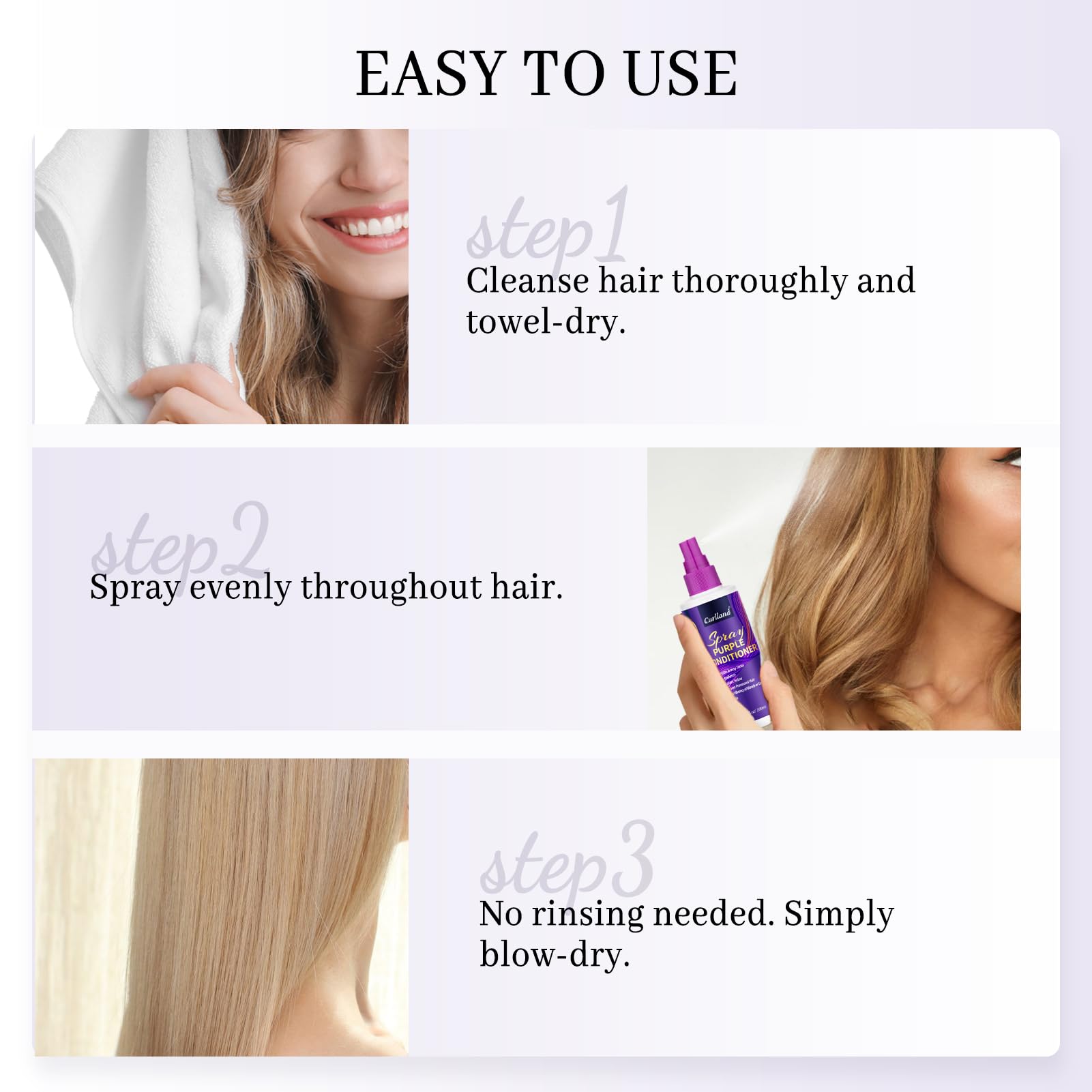 Micro violet pigment leave in conditioner for removing yellow undertones