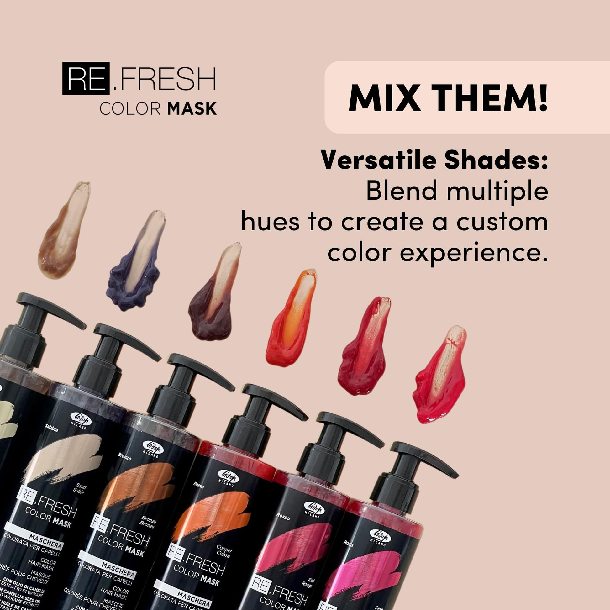 Lisap Milano professional hair care range authentic product packaging base view