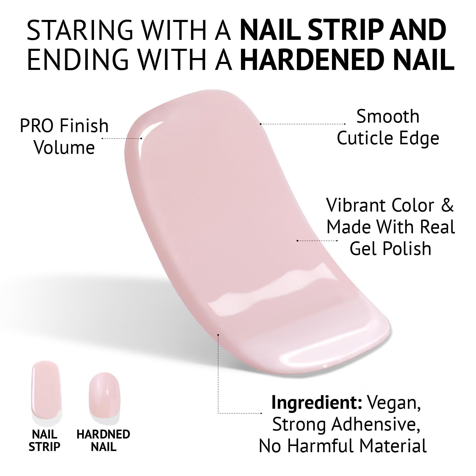 Close up of Beaolata long lasting gel nail strips