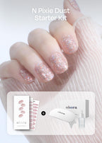 Ohora pink glitter gel nail wraps inside the value set box