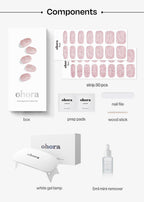 Ohora gel nail remover bottle and application accessories