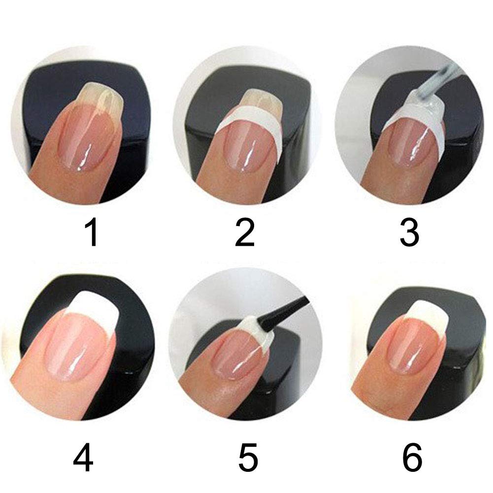 12 sheets of French manicure guide stickers