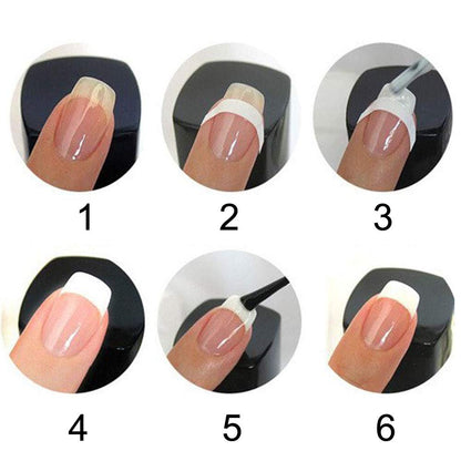 12 sheets of French manicure guide stickers
