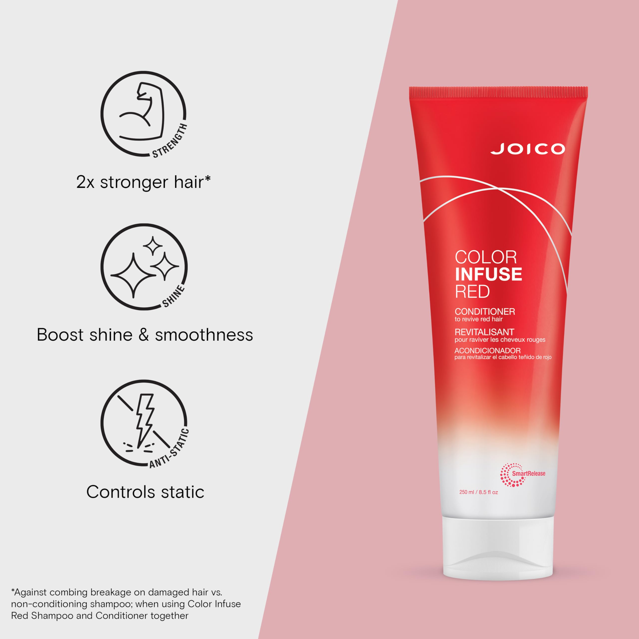 Joico color depositing red conditioner imported USA skincare and hair health product formula