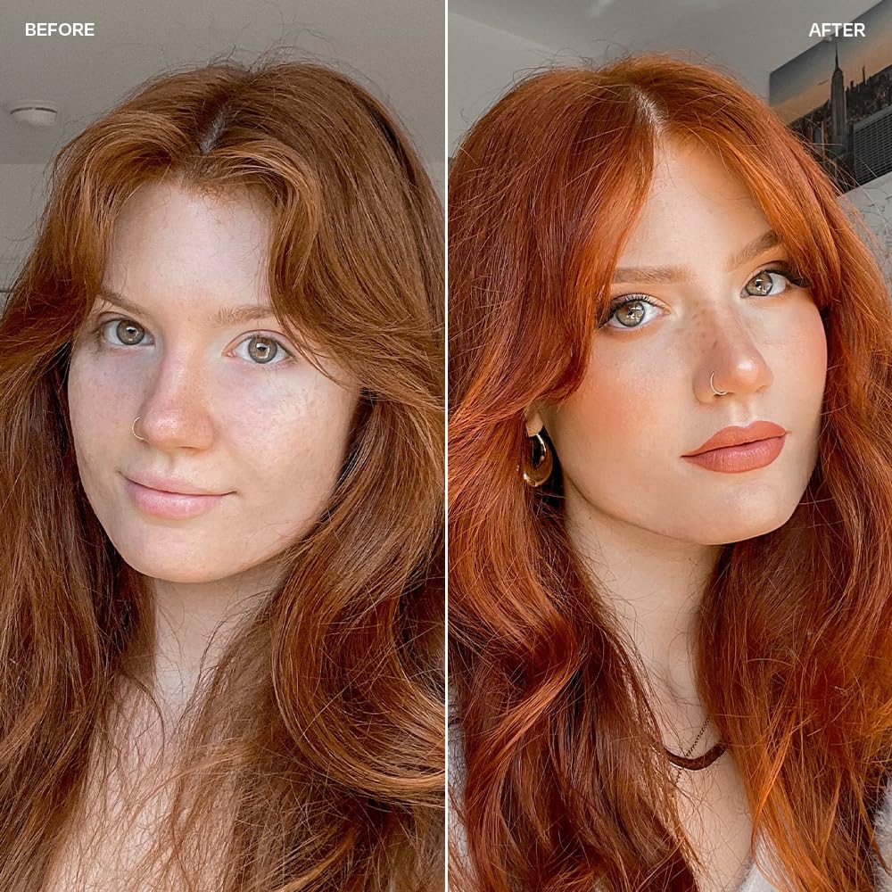 Overtone vibrant orange temporary coloring conditioner texture close up