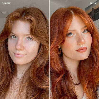 Overtone vibrant orange temporary coloring conditioner texture close up