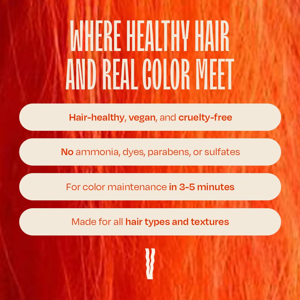Overtone Poppy Orange hair glaze with nourishing shea butter and coconut oil