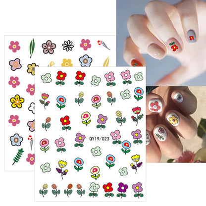 Applying Jmeowio nail stickers with tweezers for DIY manicure