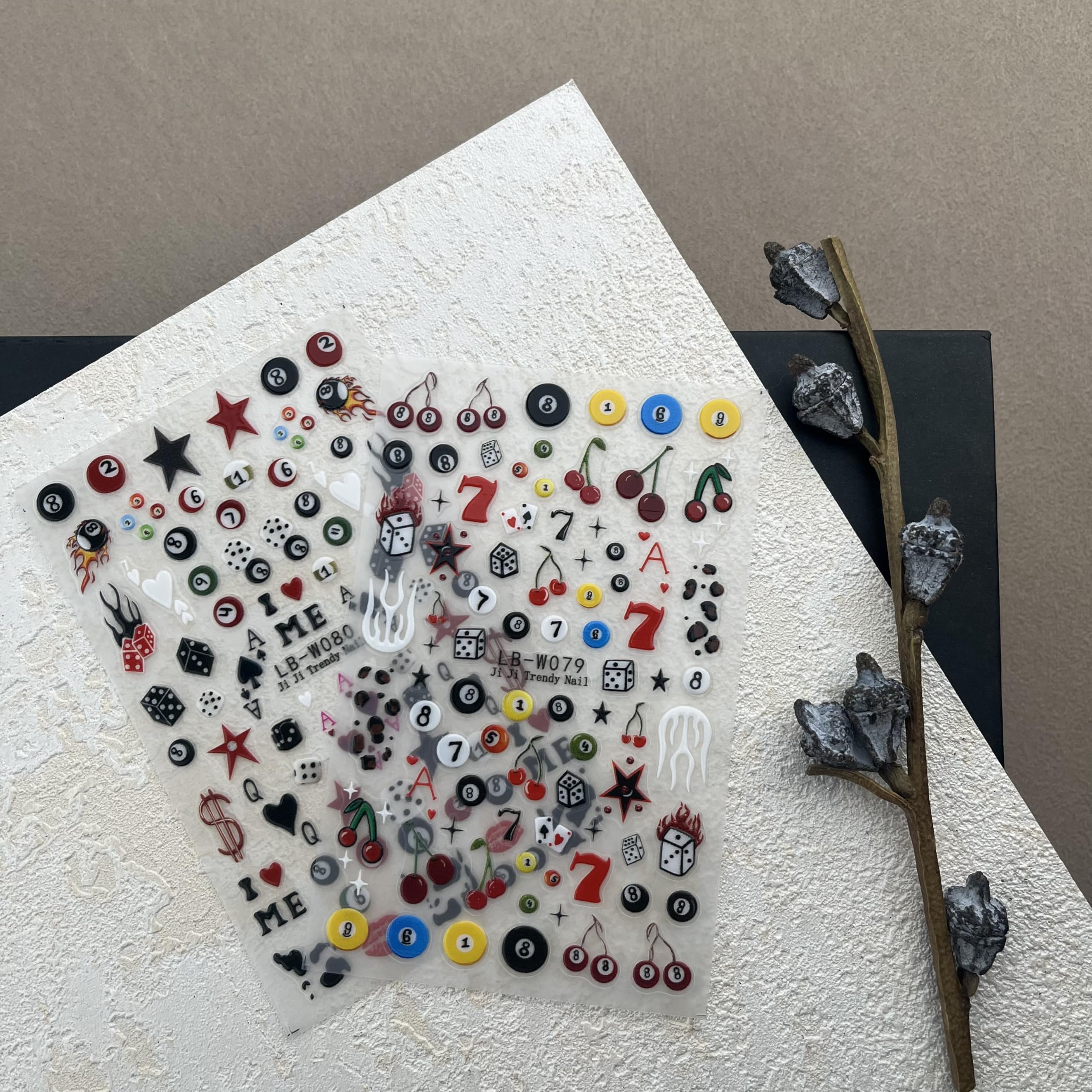Application demonstration of 3D self-adhesive nail stickers