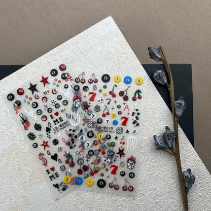 Application demonstration of 3D self-adhesive nail stickers