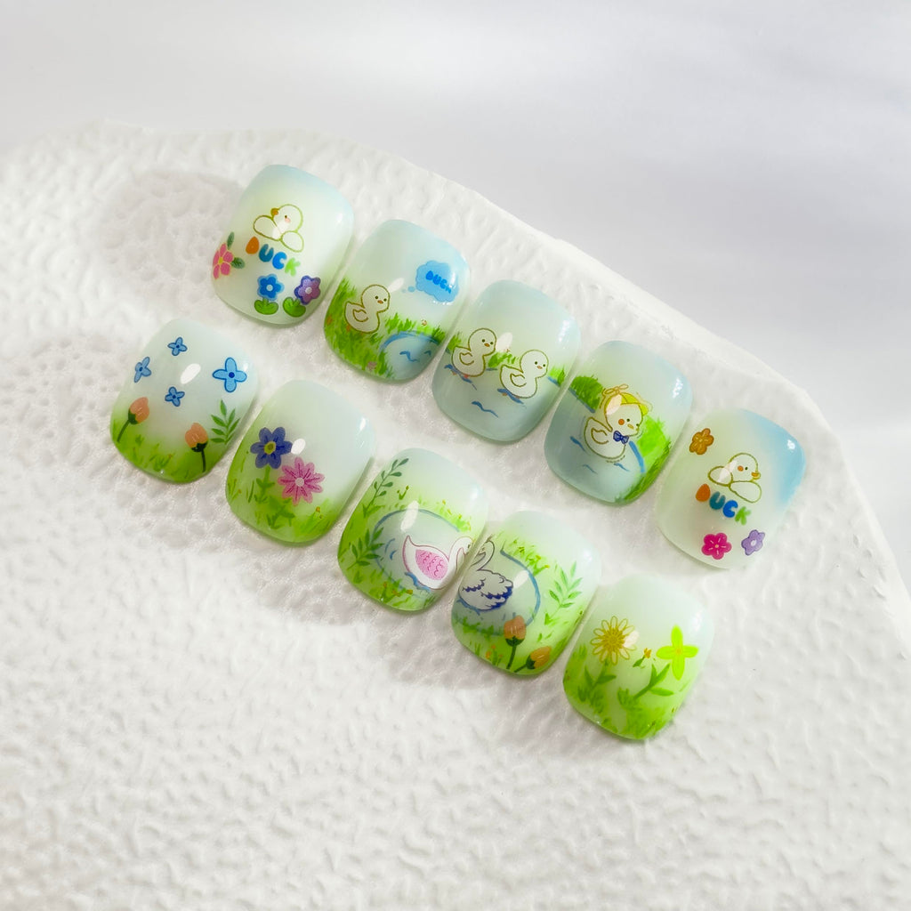 Detailed shot of cute anime character decals on a sheet