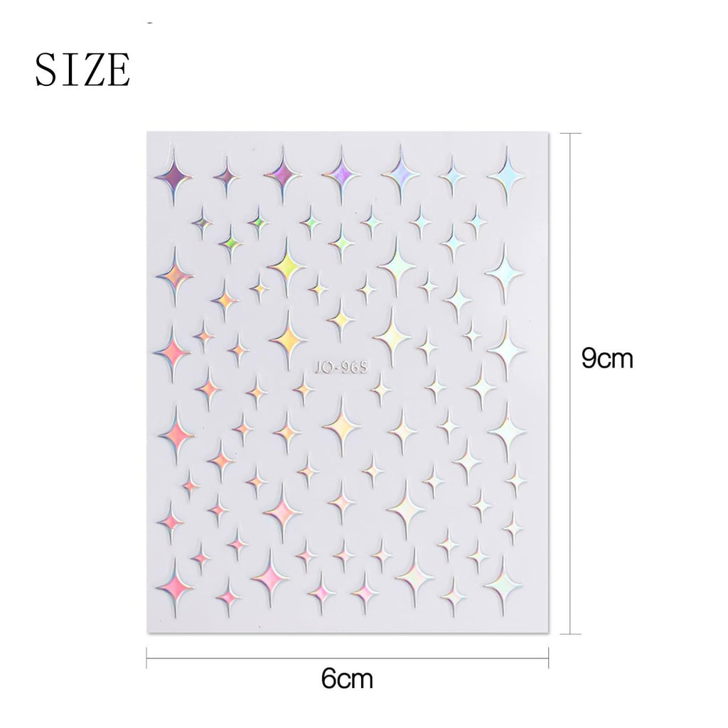 Complete set packaging and contents of jmeowio aurora nail art stickers