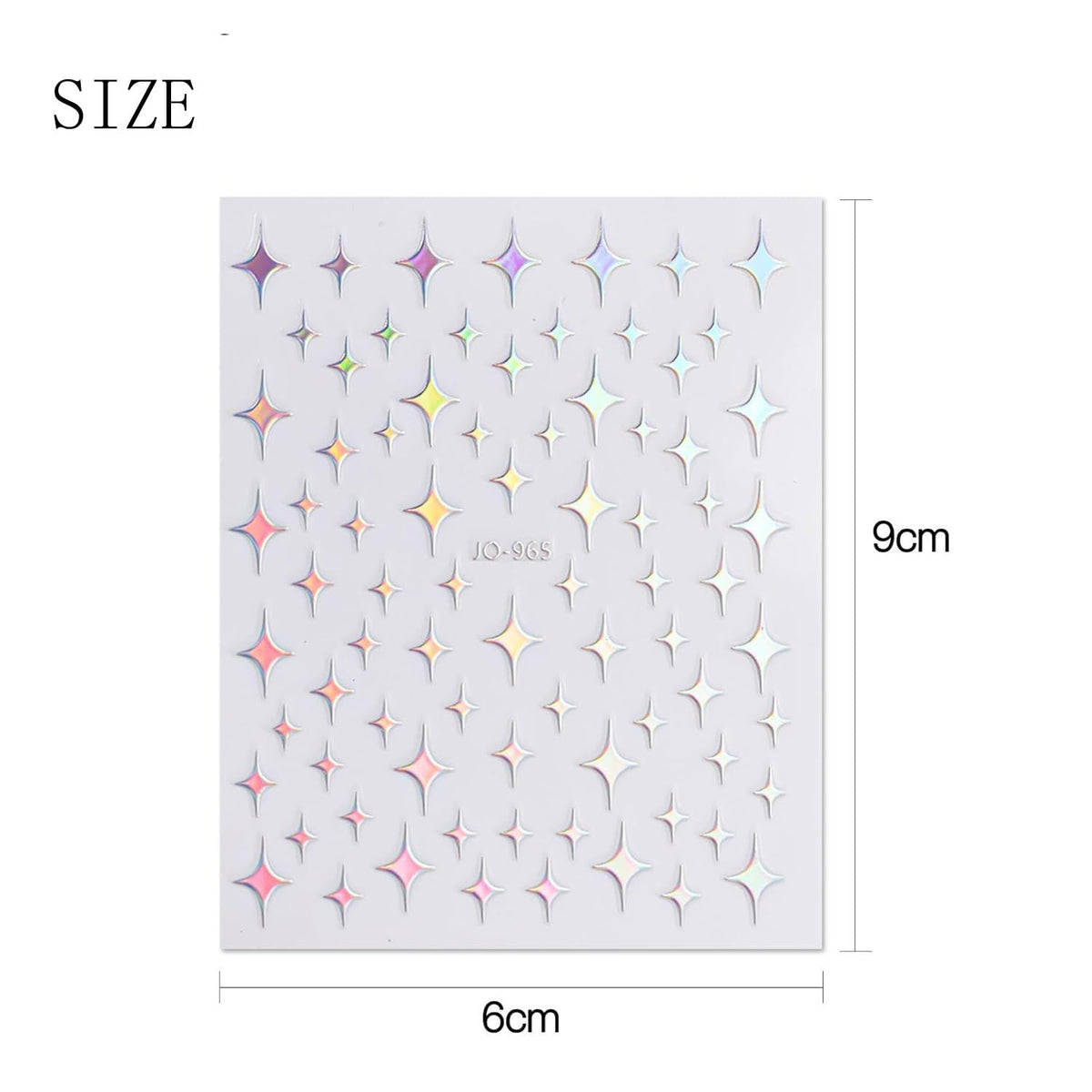 Complete set packaging and contents of jmeowio aurora nail art stickers