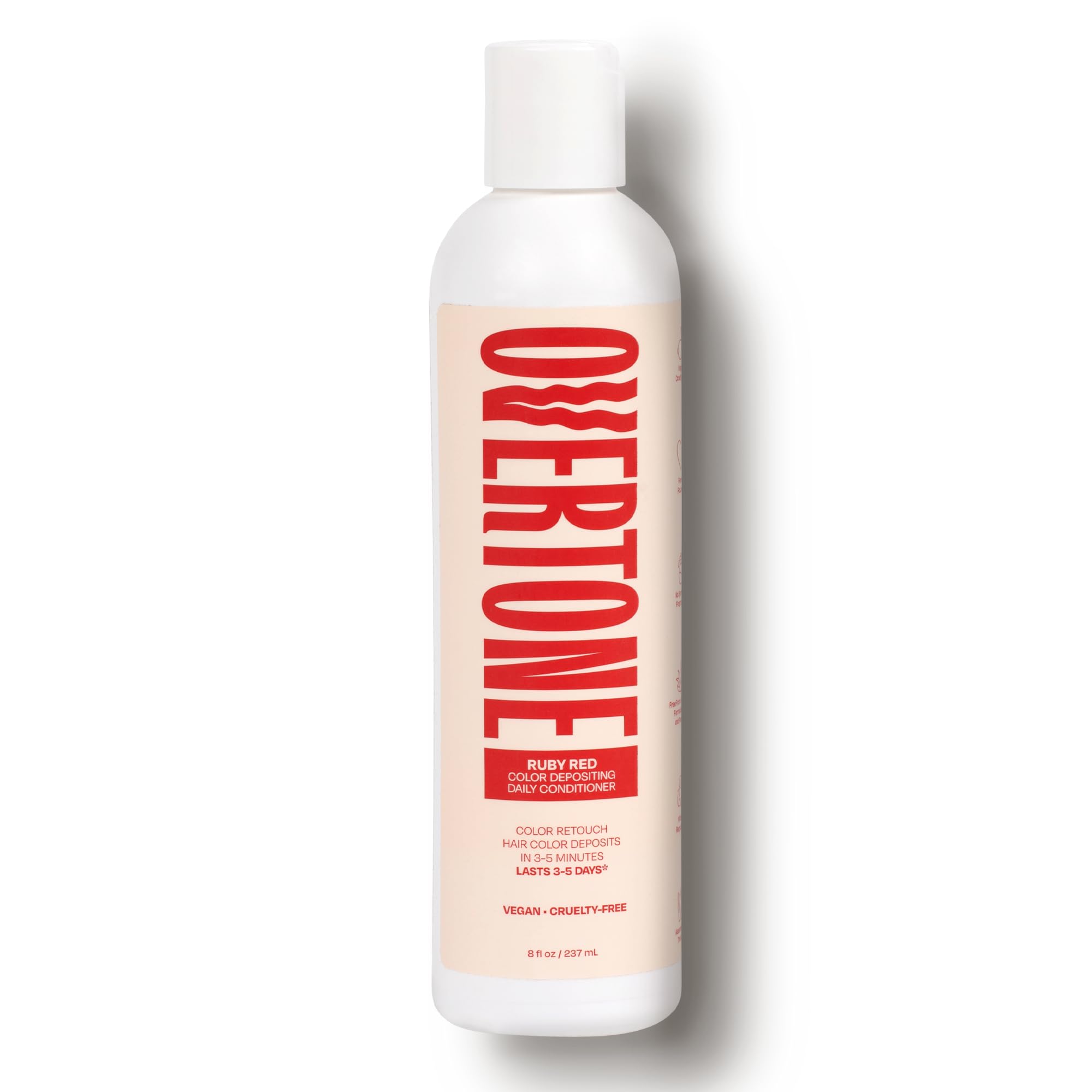 Overtone temporary pigment conditioning treatment for red hair color maintenance