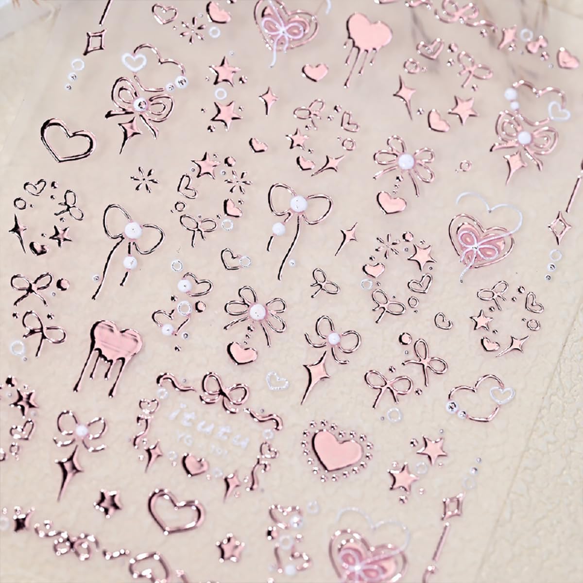 Full packaging display of the WBRRFJJ nail art sticker sheet