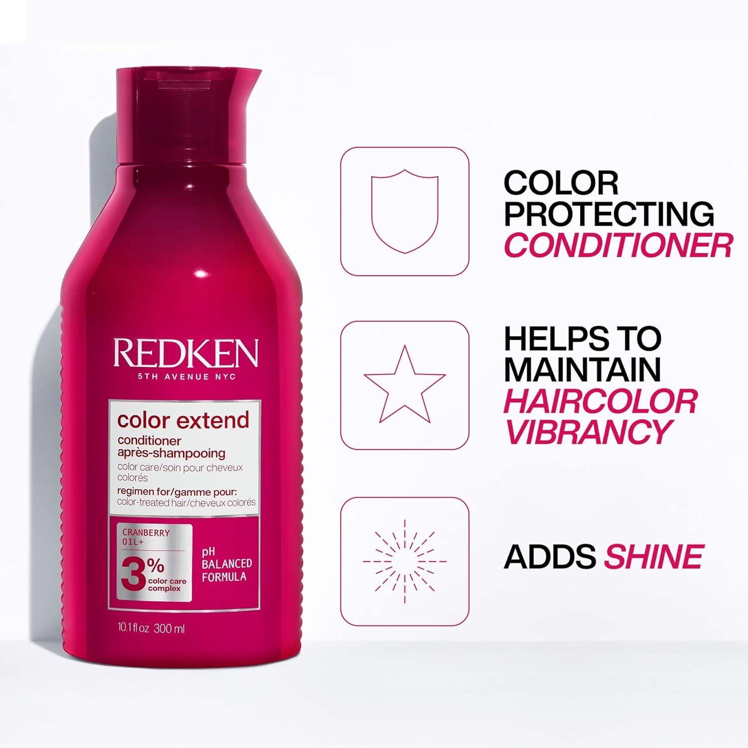 Professional salon size bottle of Redken Color Extend hair conditioner for color treated protection.