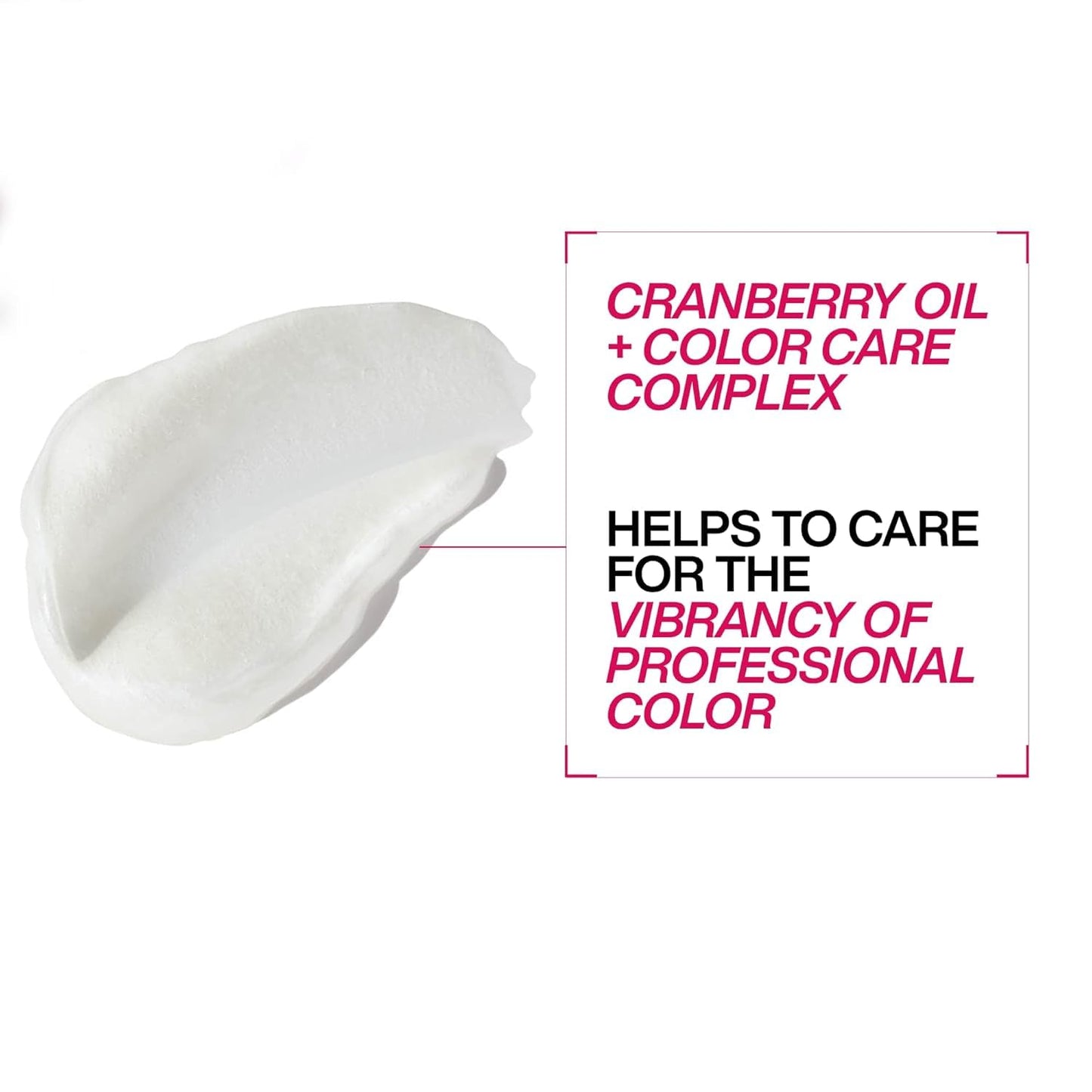 Redken Color Care Complex conditioner bottle showing cranberry oil and ceramide ingredients.