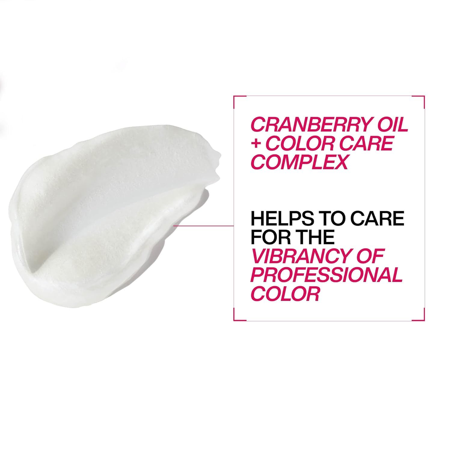 Redken Color Care Complex conditioner bottle showing cranberry oil and ceramide ingredients.