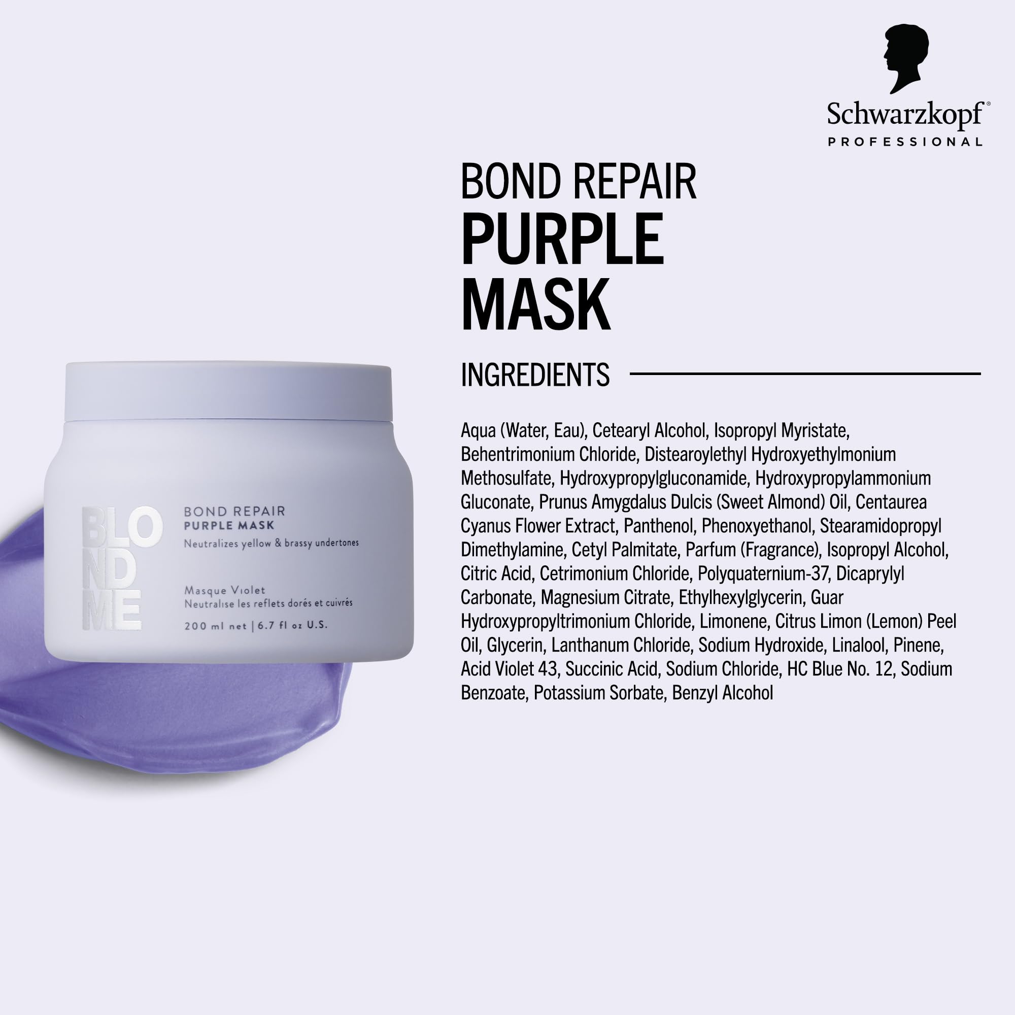 Schwarzkopf BLONDME deep conditioning treatment showing bond repair technology benefits