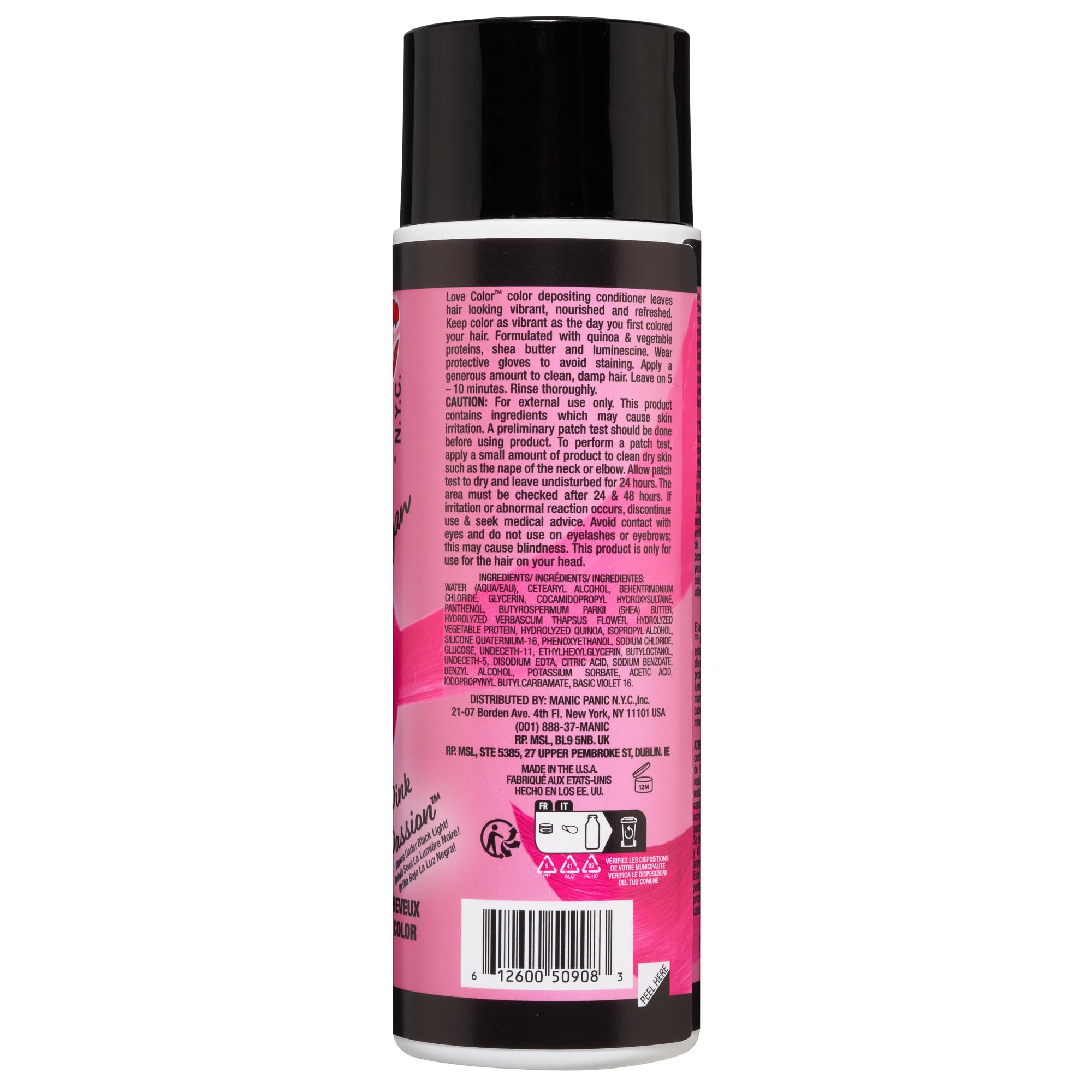 Manic Panic Pink Passion vegan hair toner conditioner cream texture close up