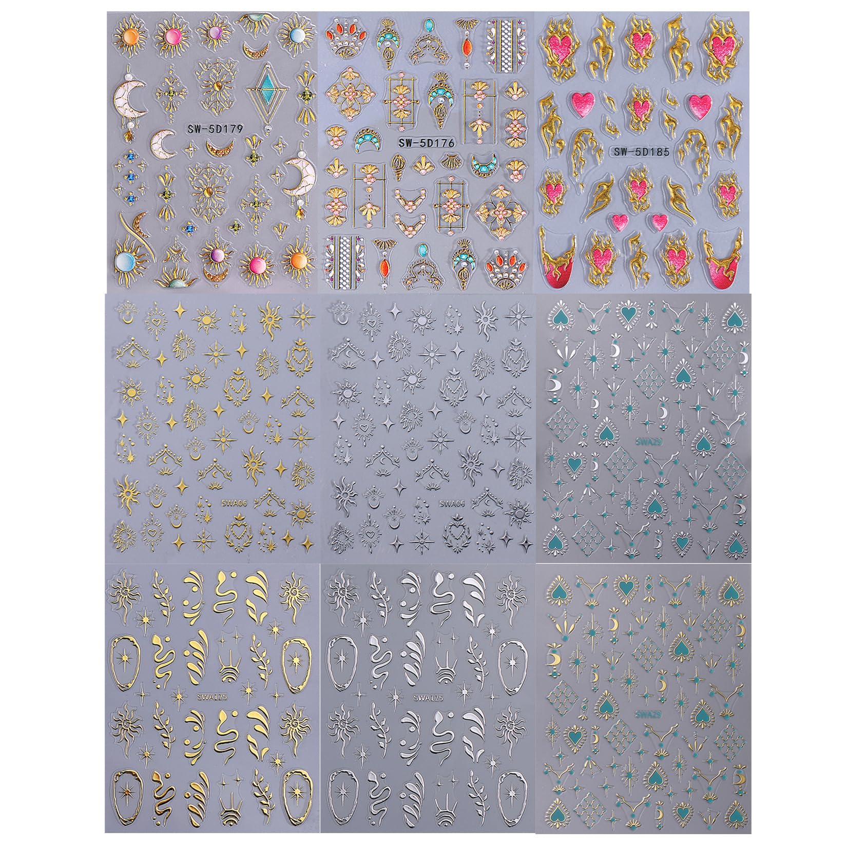 Stzpronail set packaging for nail decoration