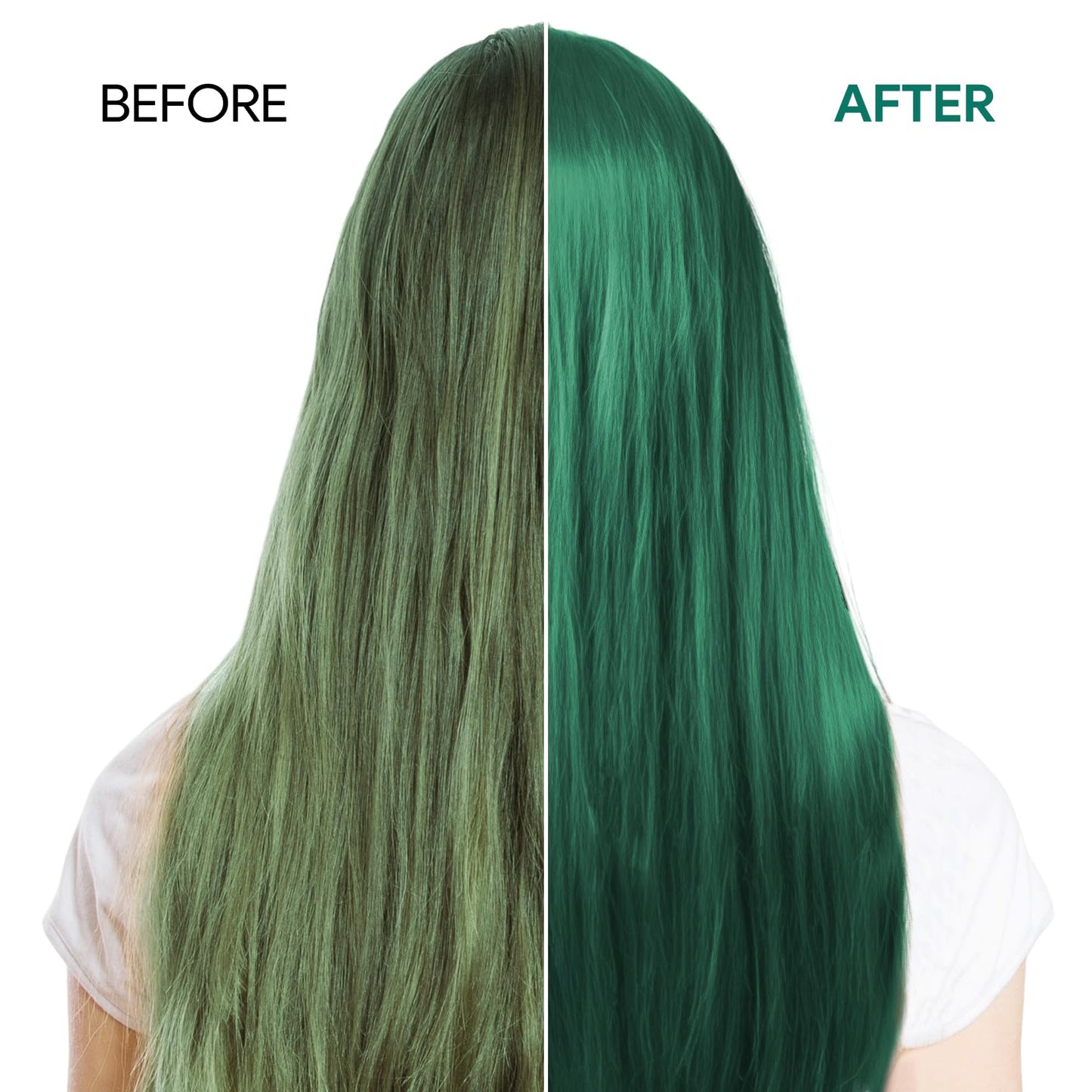 Nourishing hair tinting cream being applied to vibrant color treated strands