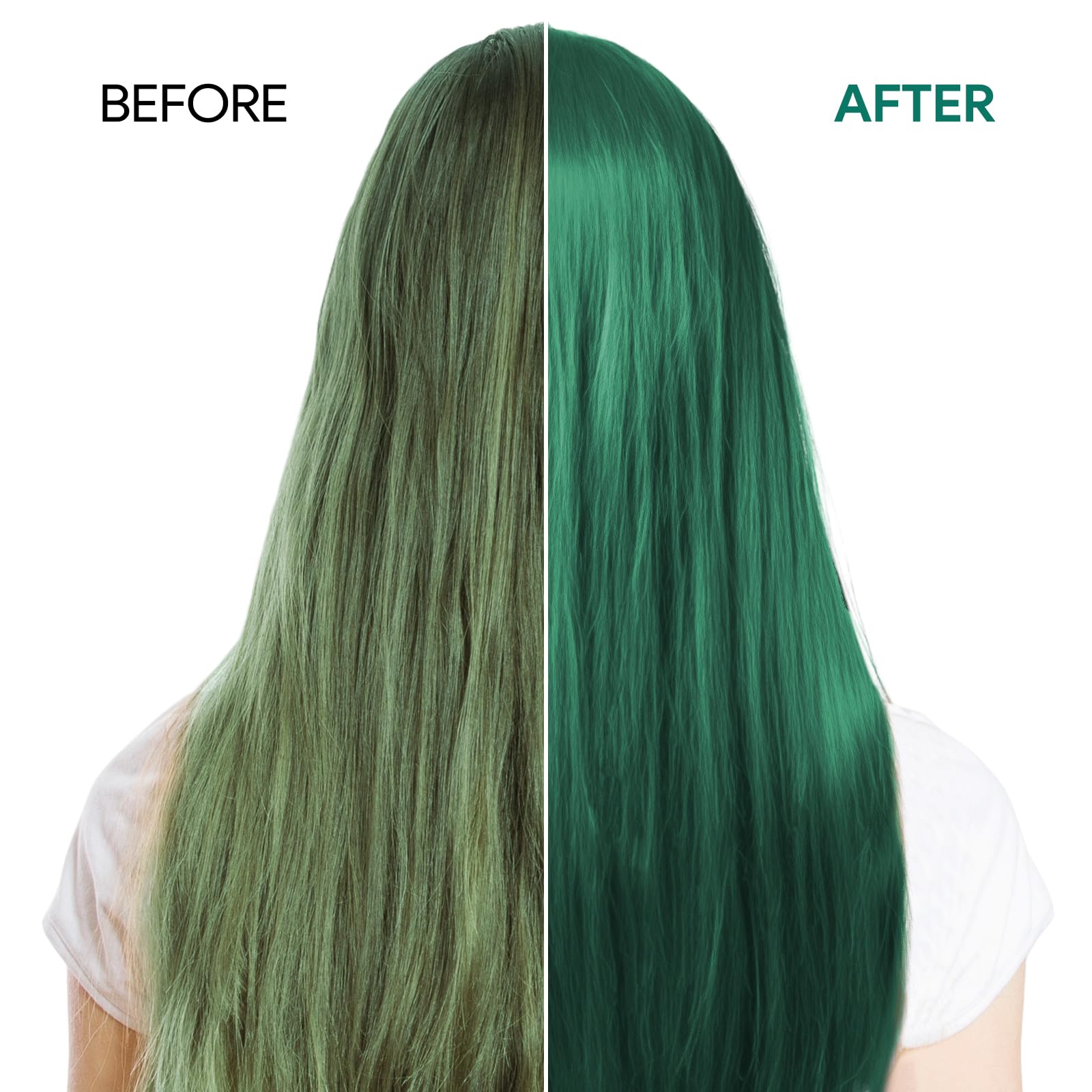 Nourishing hair tinting cream being applied to vibrant color treated strands