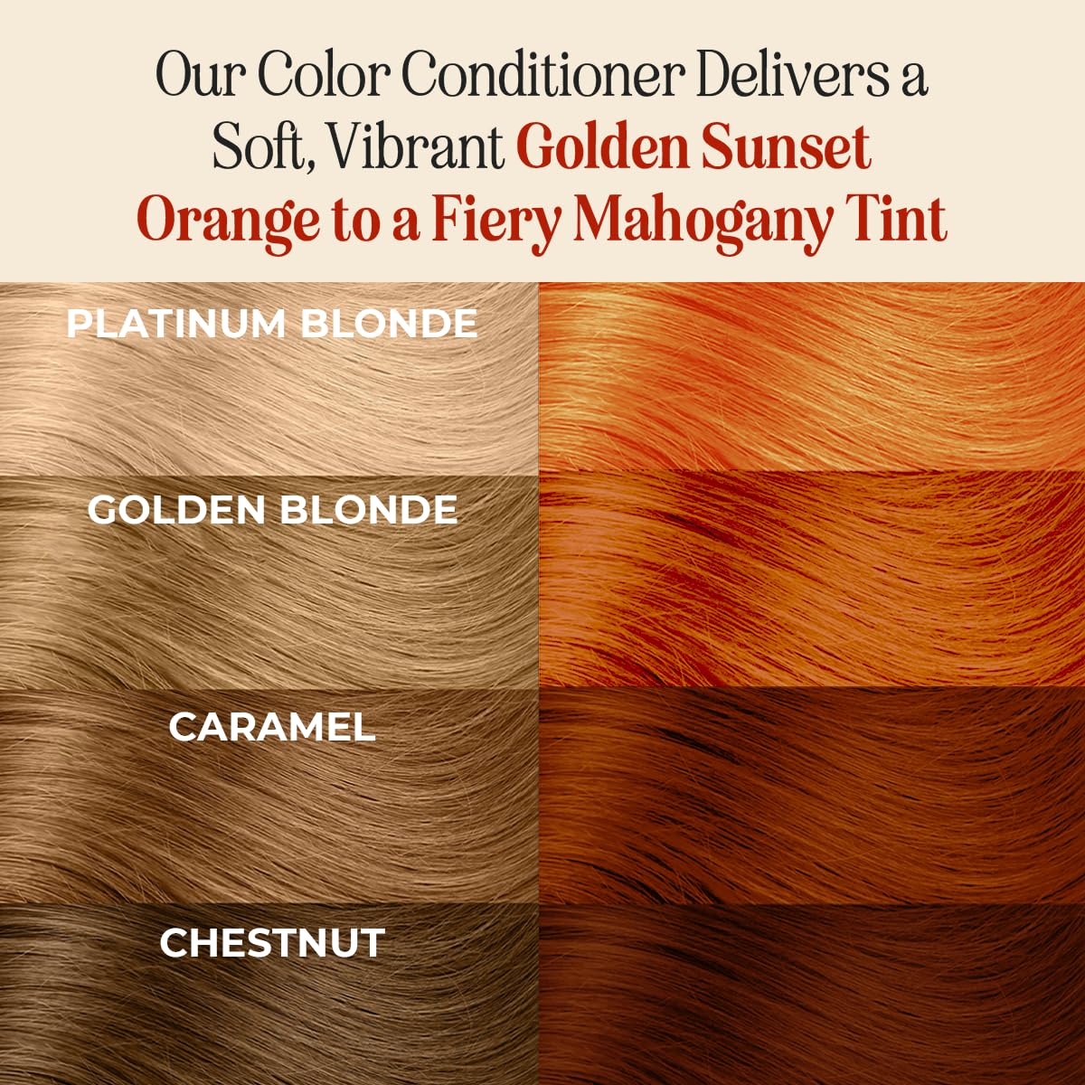 Ammonia free and vegan orange semi permanent hair dye container