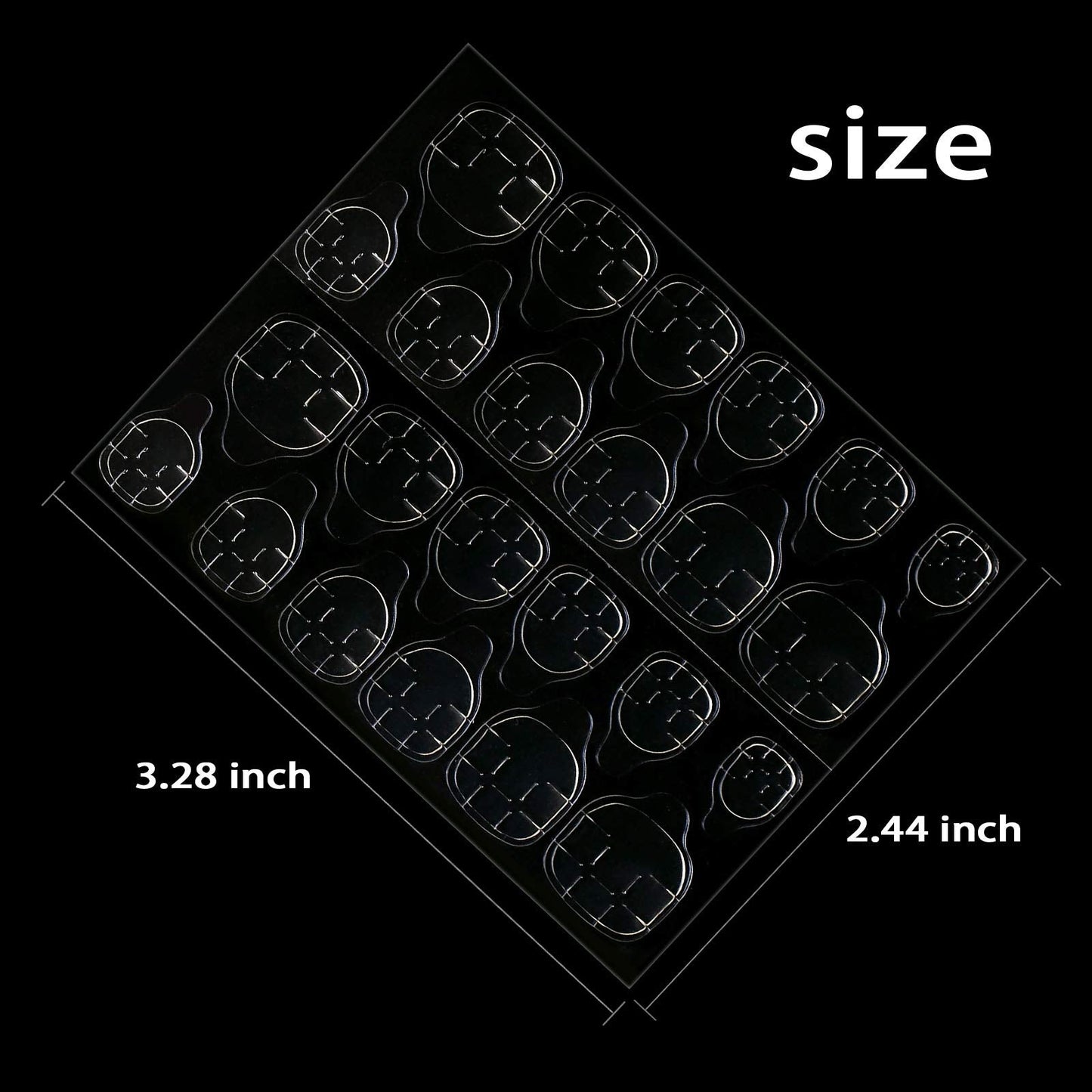 Double sided nail jelly stickers sheets for manicure