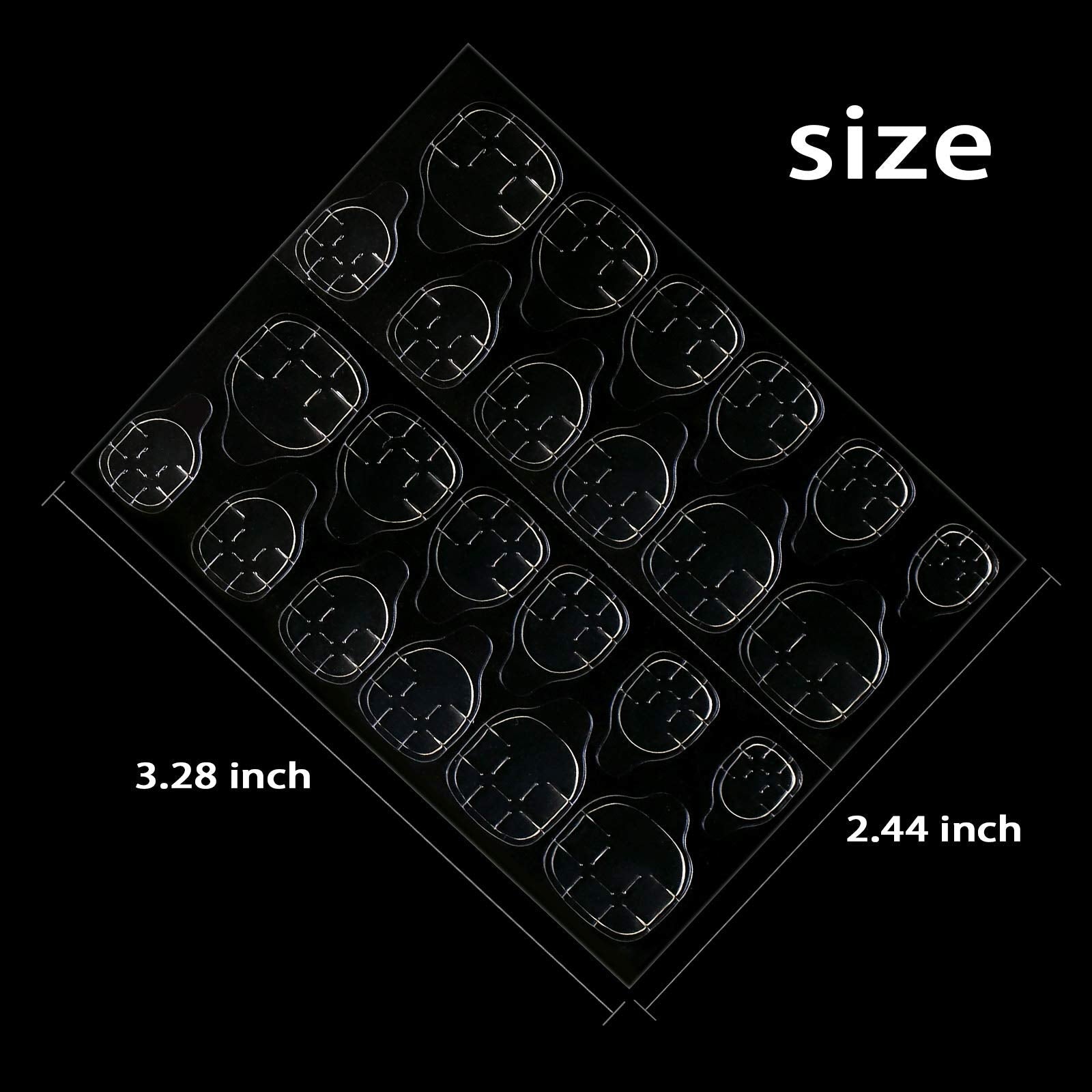 Double sided nail jelly stickers sheets for manicure