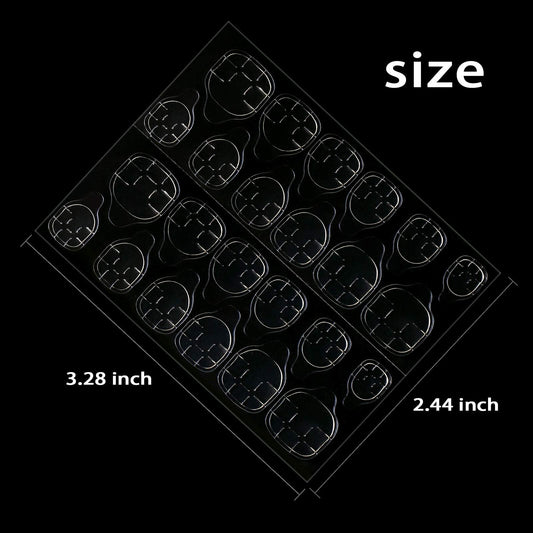 Double sided nail jelly stickers sheets for manicure
